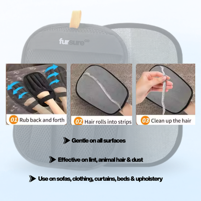 FurSure Co - Pet Hair and Lint Removal Glove - BUY 1 - GET 1 FREE + FREE SHIPPING